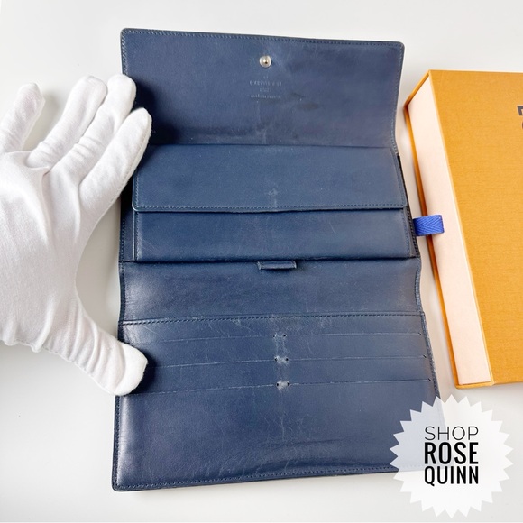 LOUIS VUITTON | All-Inclusive Blue Monogram Matte Tri-Fold Wallet (TH0052) - Picture 10 of 16